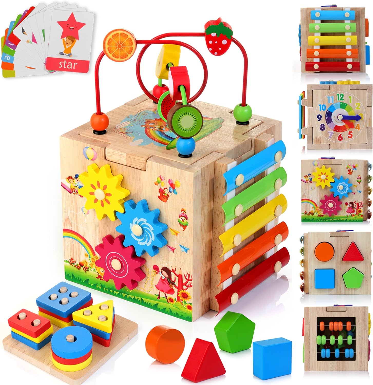 Minivivo 8 en 1 Kubus Montessori – Xoguete Educativo desde 18 Meses