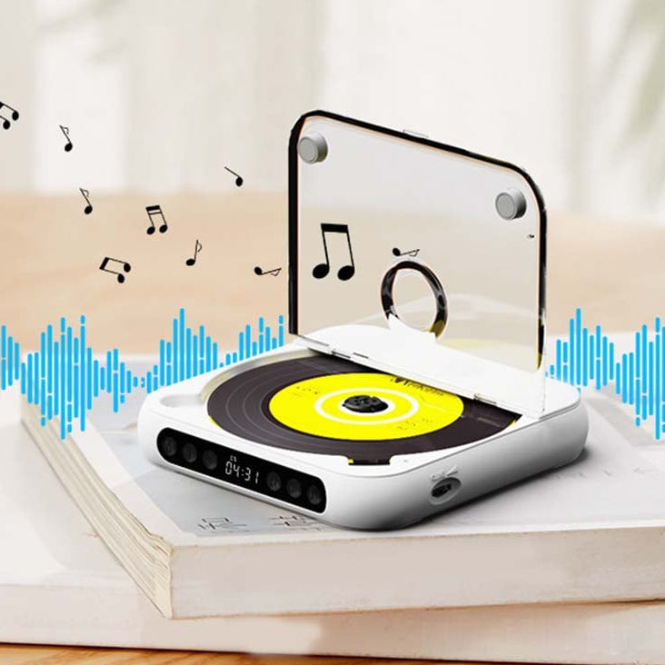 Portable CD Speler – Bluetooth Muziekspeler met Oplaadbare Batterij en Koptelefoonaansluiting