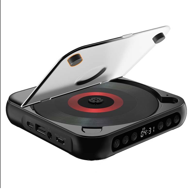 Portable CD Speler – Bluetooth Muziekspeler met Oplaadbare Batterij en Koptelefoonaansluiting