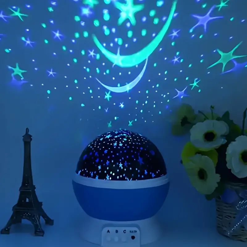 Luna – Sternenprojektor Nachtlicht mit Musik und USB für Kinderzimmer  