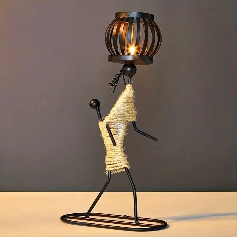 VintageMan Retro e elegante soporte para velas - elegancia feita a man