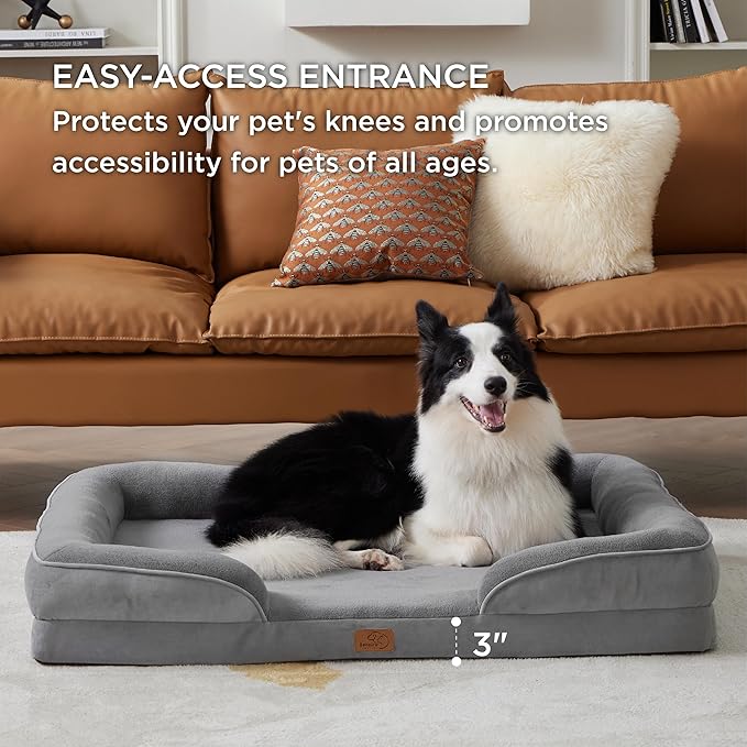 Revalki ElitePaws | Luxuriöses ergonomisches Hundebett