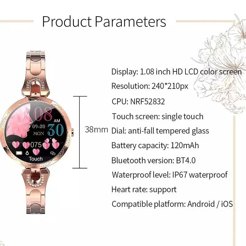 AquaFit Smartwatch Women – Waterproof, Stylish and Smart