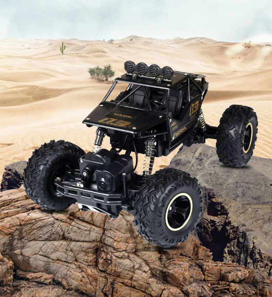 Beasttrek X4 RC Coche 4x4 – Todoterreo a 2,4 GHz con 50m Alcance e Amortecemento de impactos