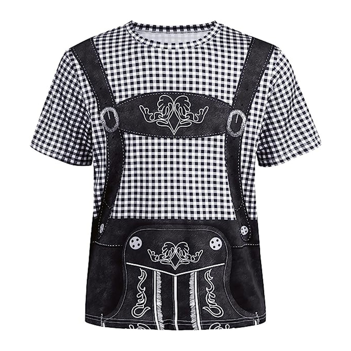 BrauBruder – T-Shirt met Lederhosen- & Bierbuik-Print