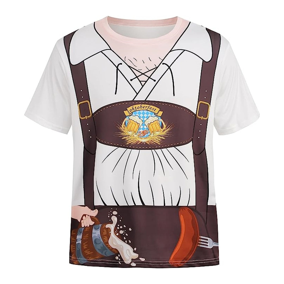 Wiesngaudi – T-Shirt met Lederhosen-Print – Jouw Feestticket naar de Wiesn