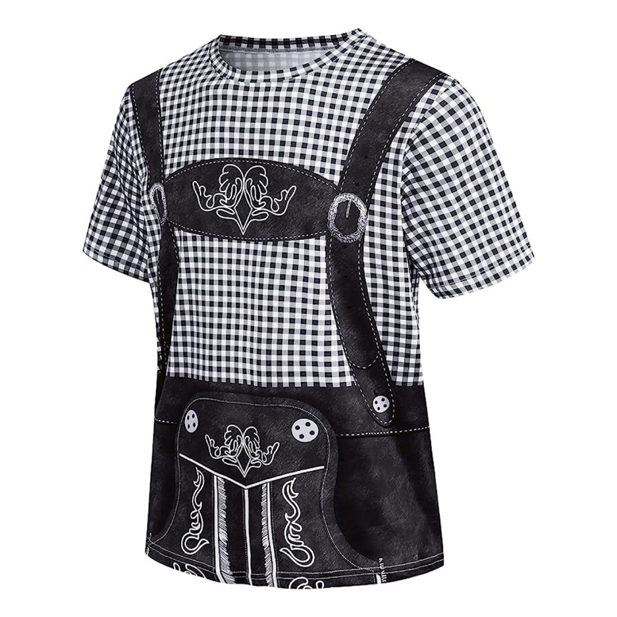 BrauBruder – T-Shirt met Lederhosen- & Bierbuik-Print