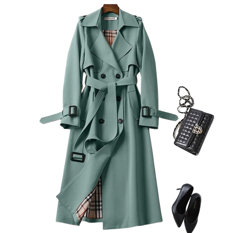 Carla – Elegante abrigo trench para damas con calor y lujoso confort