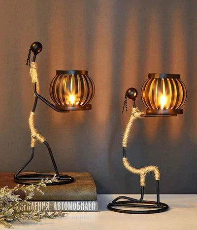 VintageMan Retro e elegante soporte para velas - elegancia feita a man