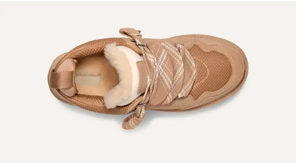 Dames winterlaarzen – suèdelook sneakers met warme voering en stevige gripzool