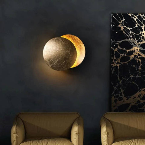 Lunora – Wandlamp met Maanlicht Gloed – Minimalistische LED Sfeerverlichting