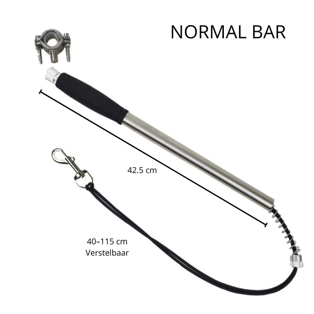 Bicycle Bar for Dog – Sturdy Bike Handle with Shock Absorption and Strap