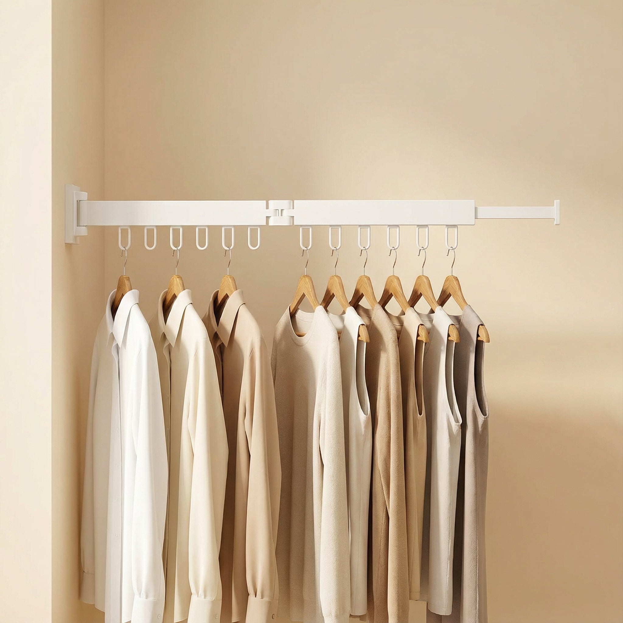 Retractable Clothes Dryer – Foldable Clothes Hanger for Wall Mounting