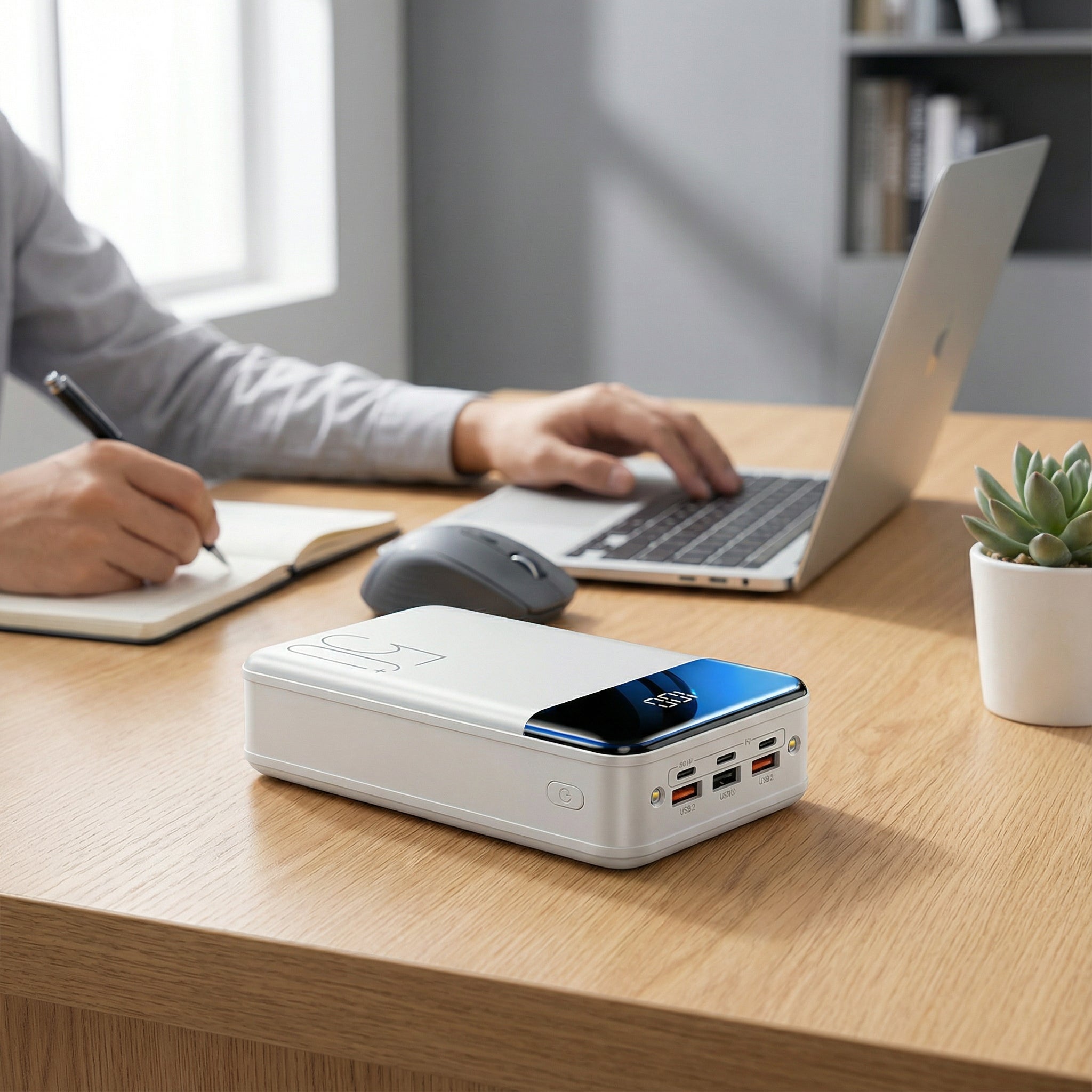 Batería portátil 100.000 mAh – Carga rápida, USB-C y pantalla LED para llevar