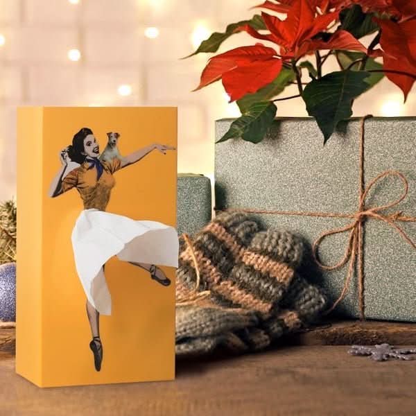 Caja para pañuelos – Diseño creativo de vestido con efecto de falda en movimiento