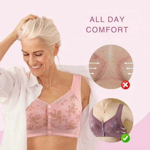 Comfortbeha met Voorsluiting – Zachte Draadloze Beha met Ondersteunende Pasvorm Vestragear