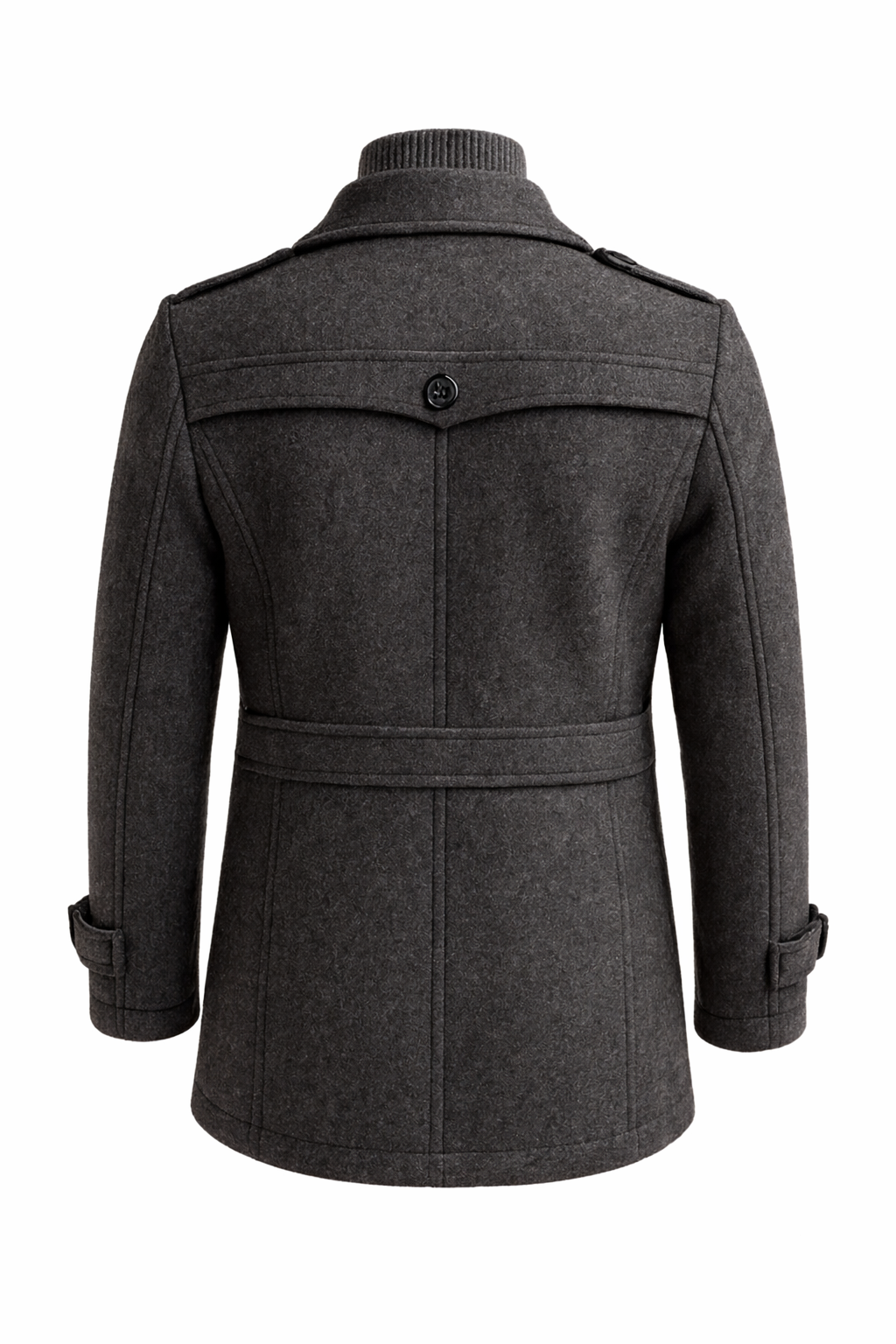 Men's long winter coat made of wool blend – double-breasted, tailored coat