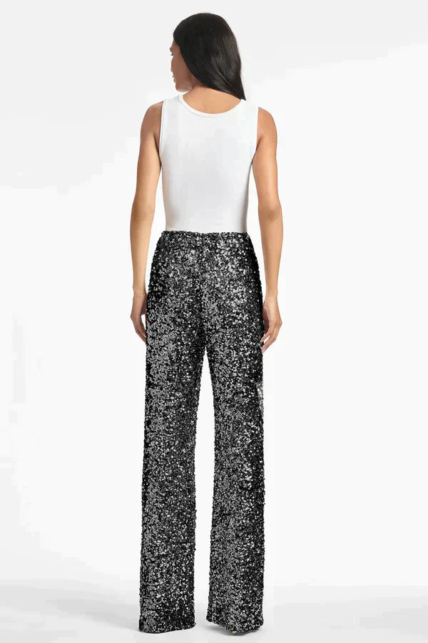 Tanya Broek | Losse Glitter Broek voor Glamoureuze en Comfortabele Looks