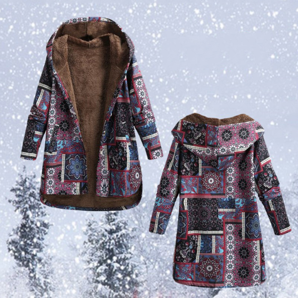 Marcella - Bohemian Winter Coat with Floral Print