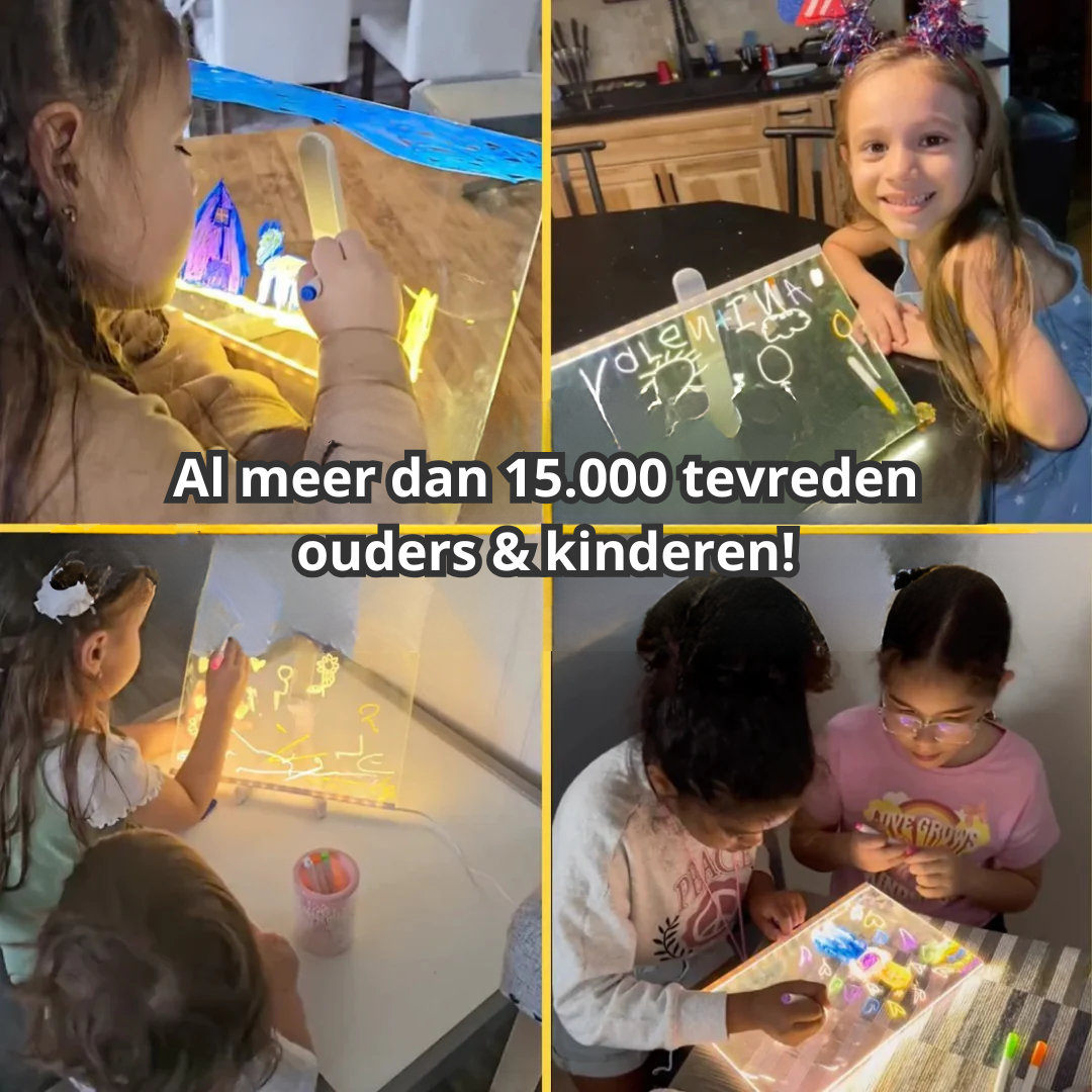 LED Tekentablet – Glow Tekenbord met Verlichte Display voor Creatief Schrijven