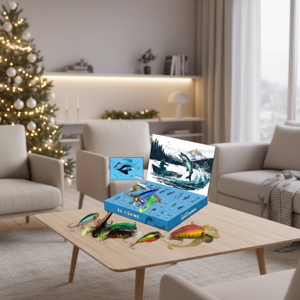 Angel Adventskalender – 24-teiliges Köder-Set mit vielseitigem Angelzubehör Bolendo