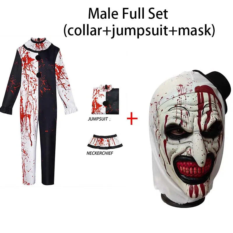 Art The Clown Kostuum met Masker – Halloween Outfit voor Mannen & Vrouwen