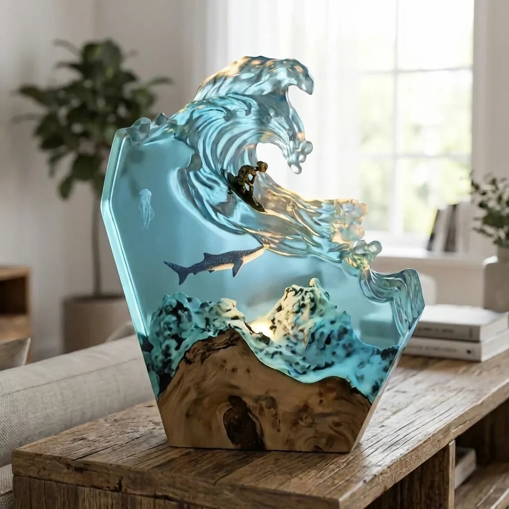 Artistic Ocean Themed Lamp -  Tidecrest 0