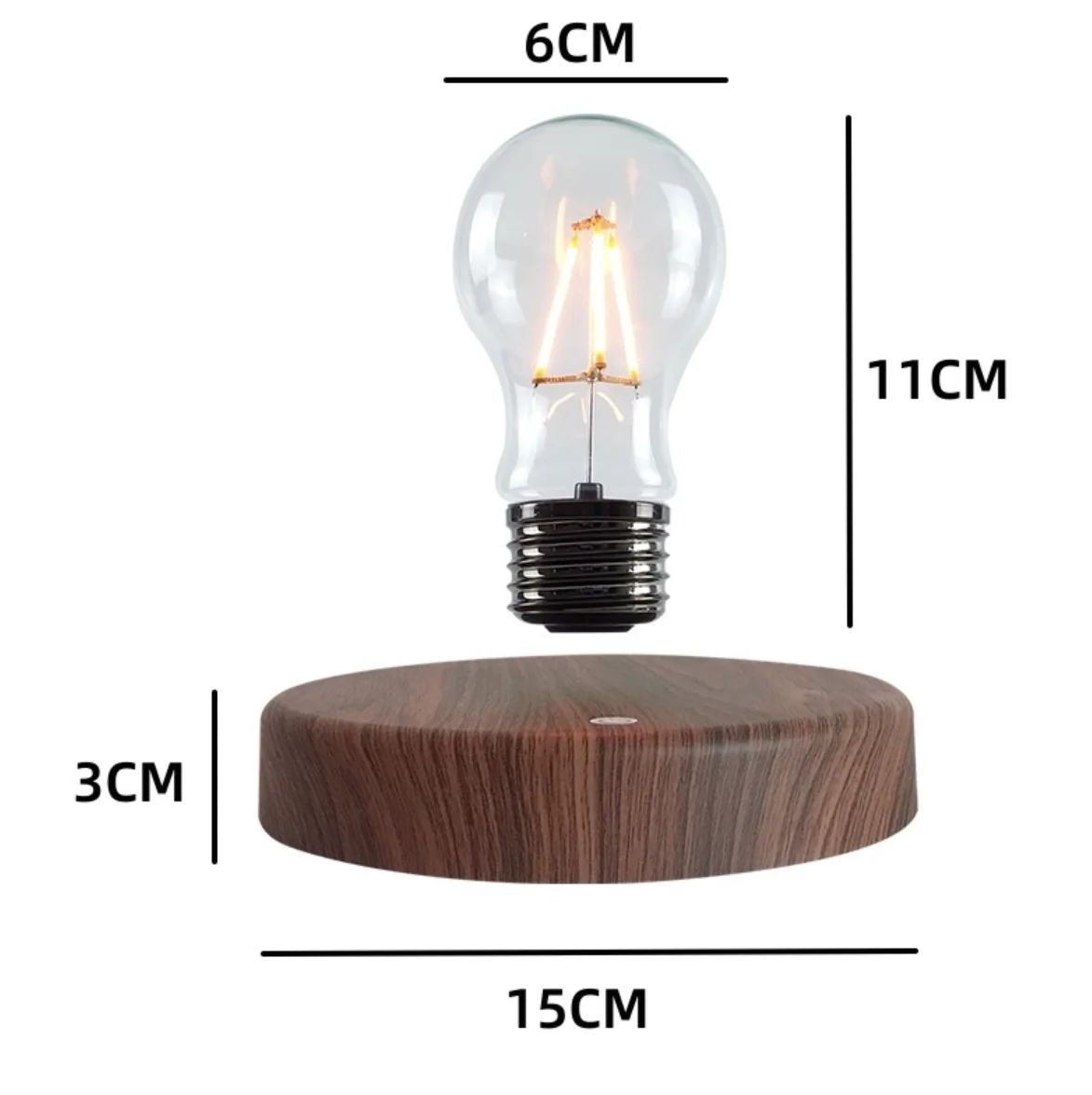 AuraLight – Lámpara LED de levitación magnética, regulable para casa ou oficina