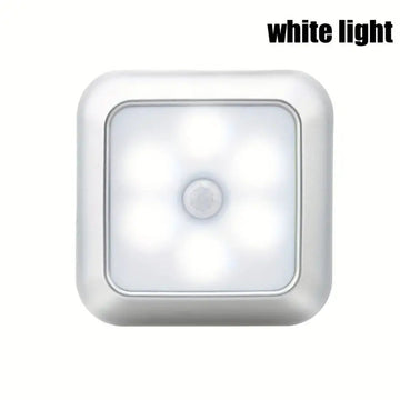 AuroraGlow 6-LED Bewegungsmelder-Licht – Kabellose Nachtlampe mit Batterie für Innen, Treppe, Küche & Schrank