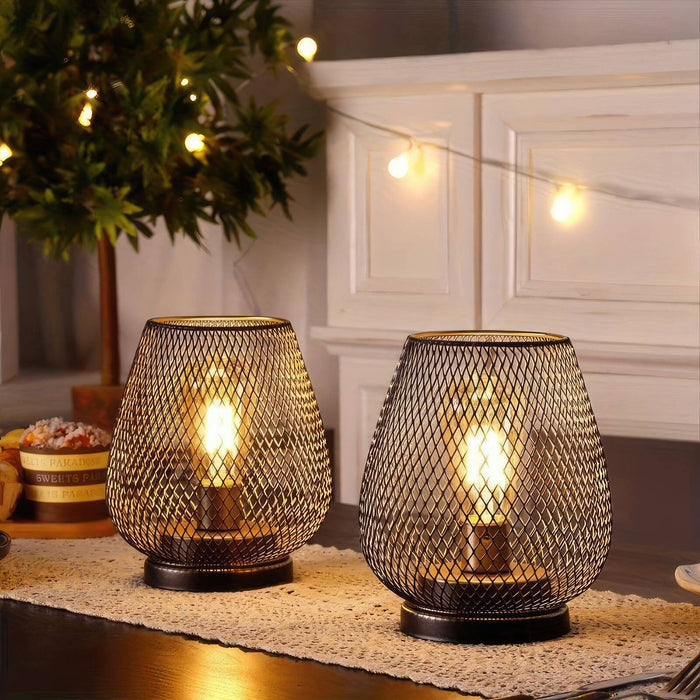 AuroraMesh Table Lamps Set – Industrial Style and Atmospheric Lighting