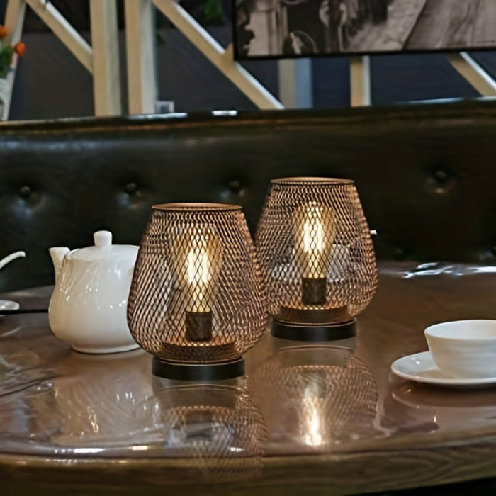 AuroraMesh Table Lamps Set – Industrial Style and Atmospheric Lighting