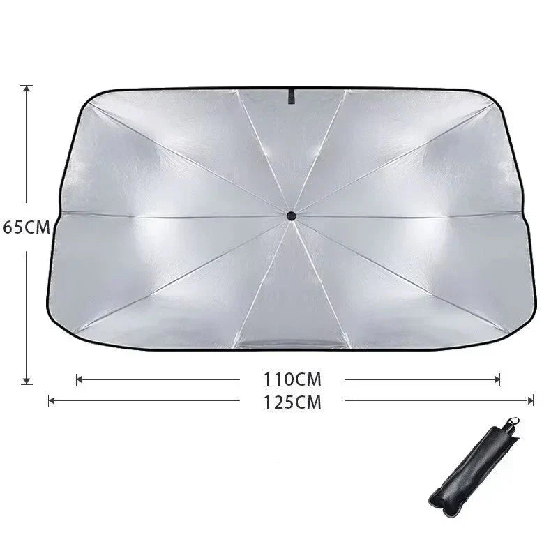 Auto-Sonnenschutz für das Auto – Einziehbarer UV-Schutz und Wärmeisolierung, 65x125 cm oder 80x140 cm 6