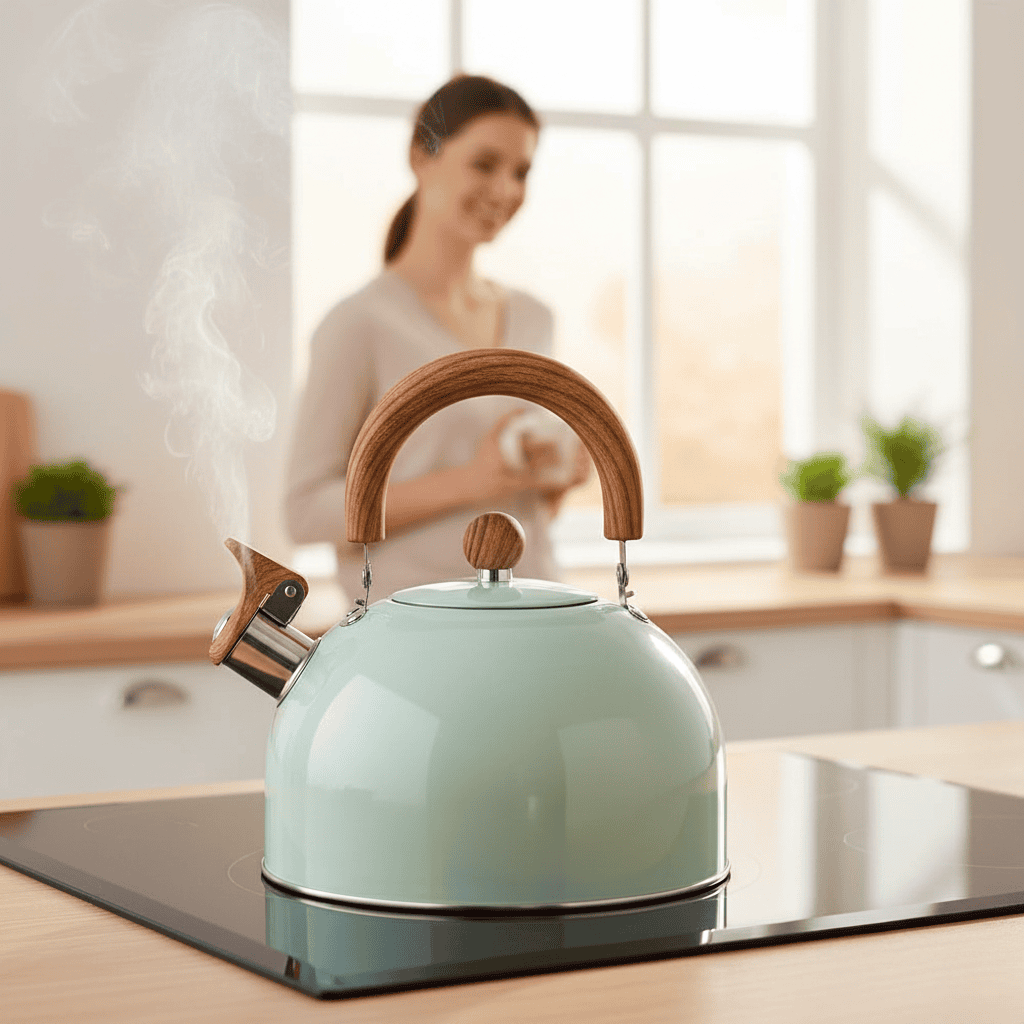 Edelstahl Wasserkessel 3L – Schnelles Erhitzen, deutliches Pfeifsignal & sicherer Griff