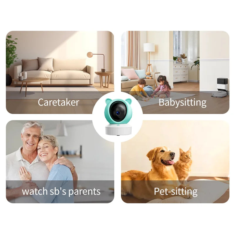 Babyphone mit Kamera und App - 5 Zoll Bildschirm, 1080P Videoüberwachung und WLAN-Verbindung  