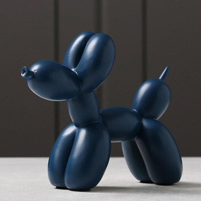 Playzura – Ballonhond beeldje kunsthars 20 cm, modern woondecor