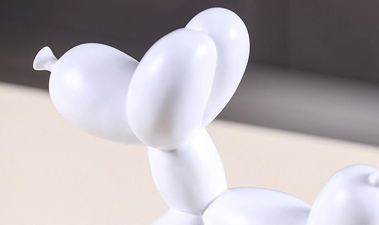 Playzura – Ballonhond beeldje kunsthars 20 cm, modern woondecor