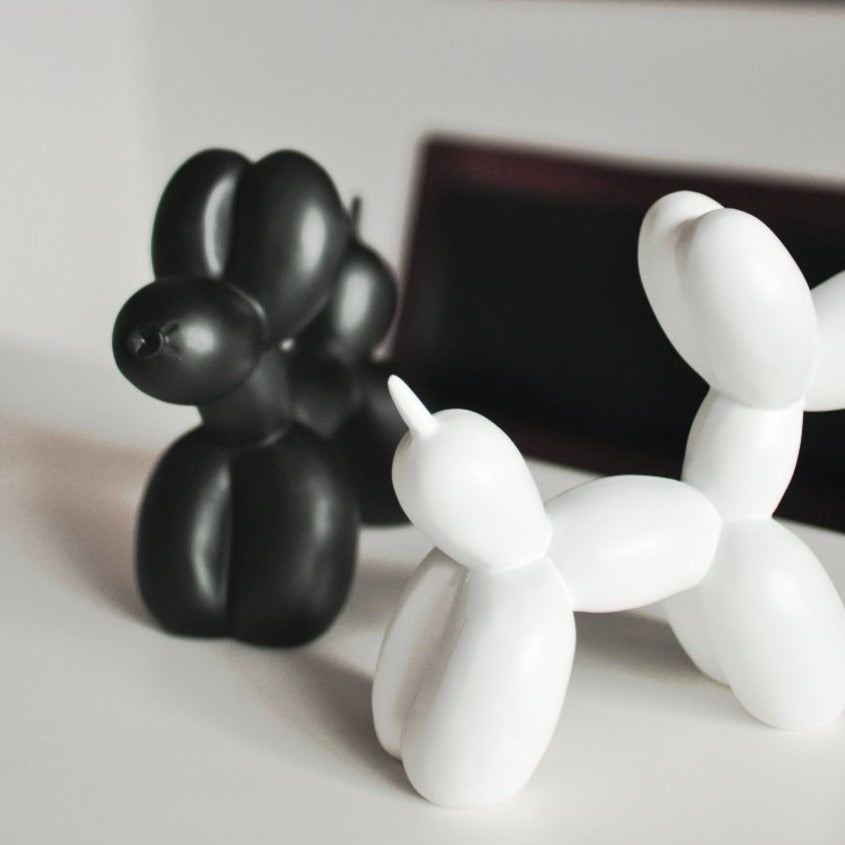 Playzura – Ballonhond beeldje kunsthars 20 cm, modern woondecor