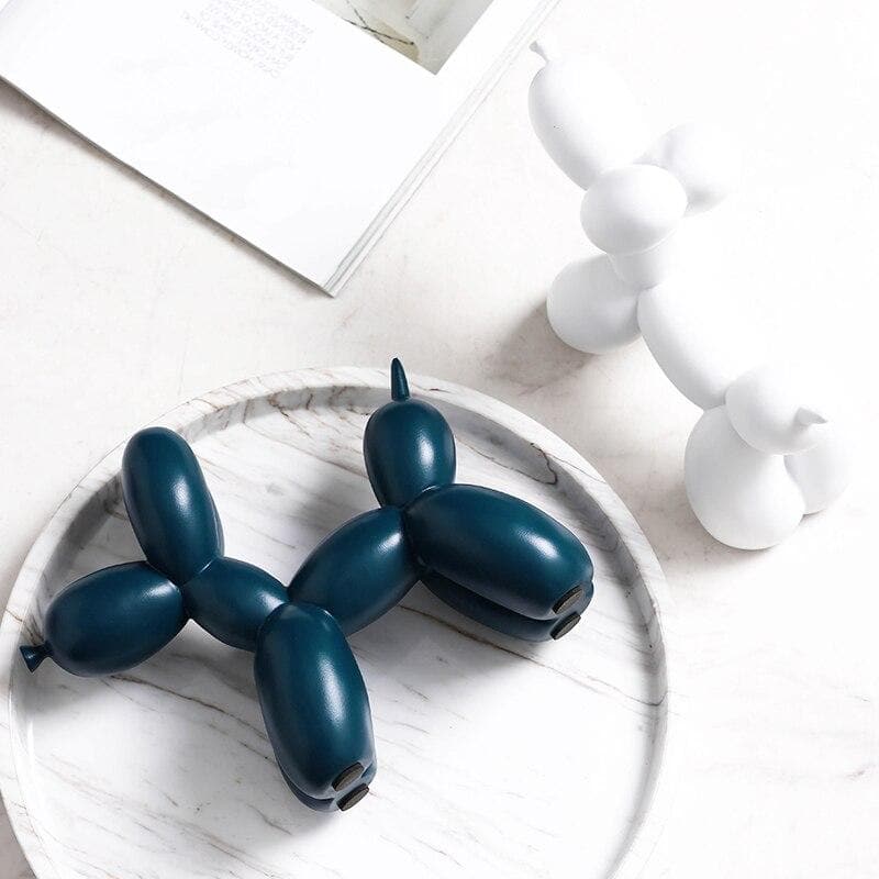 Playzura – Ballonhond beeldje kunsthars 20 cm, modern woondecor
