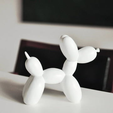 Playzura – Ballonhond beeldje kunsthars 20 cm, modern woondecor