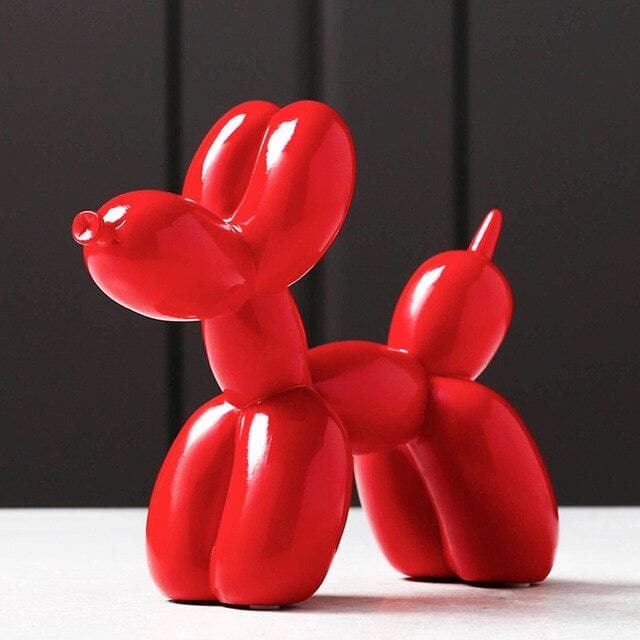 Playzura – Ballonhond beeldje kunsthars 20 cm, modern woondecor