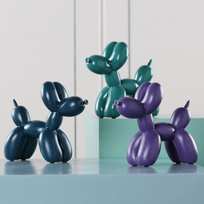 Playzura – Ballonhond beeldje kunsthars 20 cm, modern woondecor