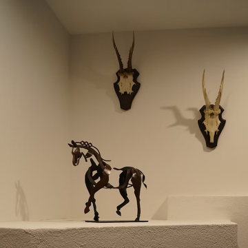 Beeld - Adonisma - Deseño de Cabalo - Ornamento Metálico