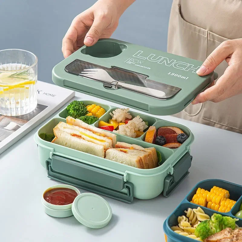 Mealino – Bento box 1300ML with cutlery microwave – children & students