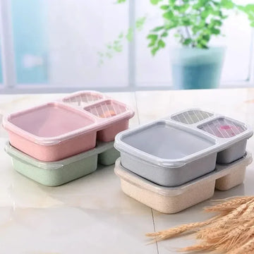 Lunexa – caixa Bento de fibra de trigo apta para microondas – escola e de camiño