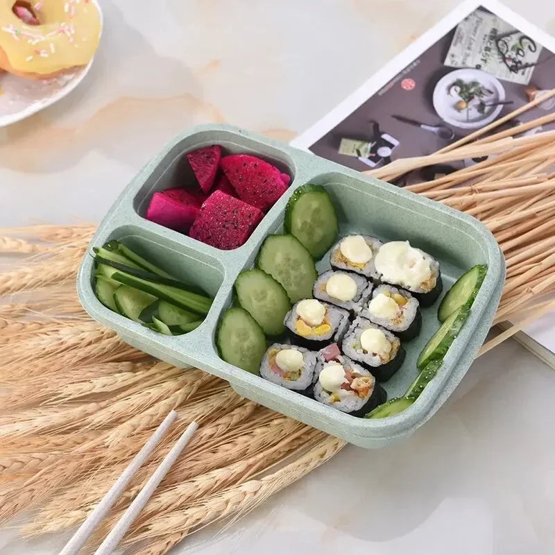 Lunexa – caixa Bento de fibra de trigo apta para microondas – escola e de camiño
