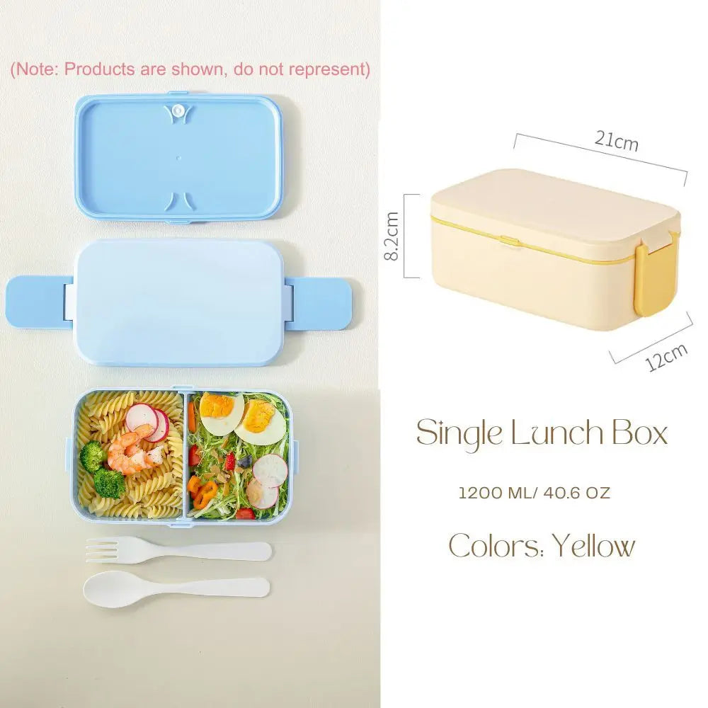 Bentobox voor kinderen – 2 lagen met 1780 ml inhoud en bestek 14