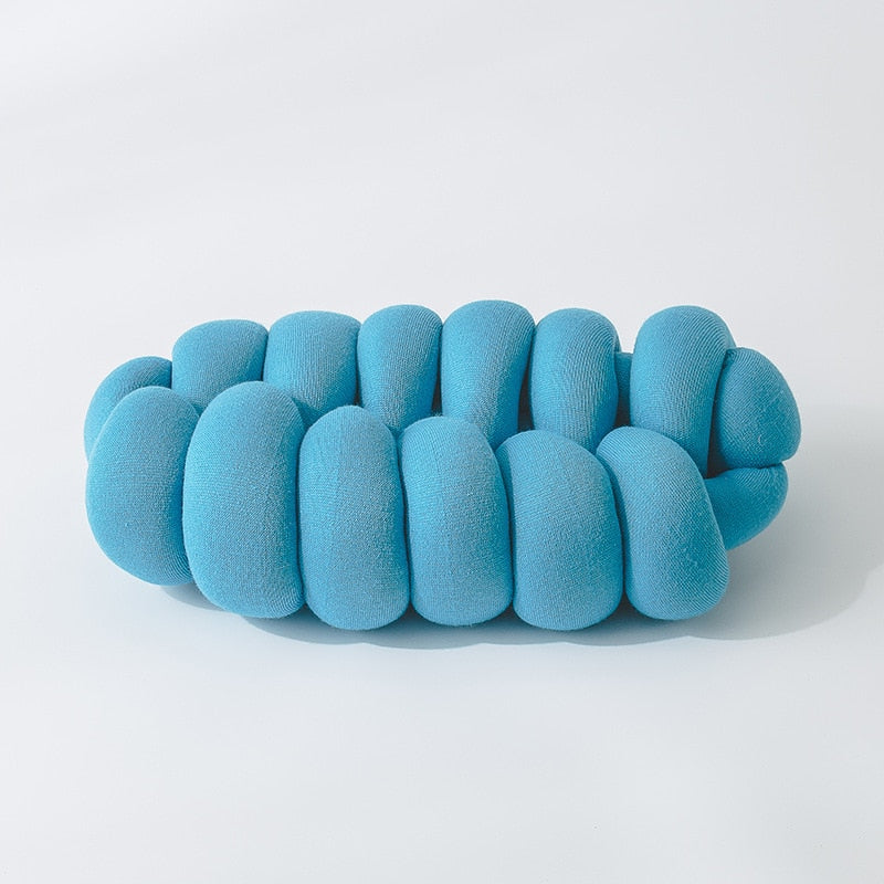 Knotiva – Handgemaakt Knotenkussen van Acrylbreisel met Polyester