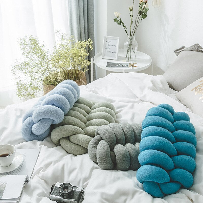 Knotiva – Handgemaakt Knotenkussen van Acrylbreisel met Polyester