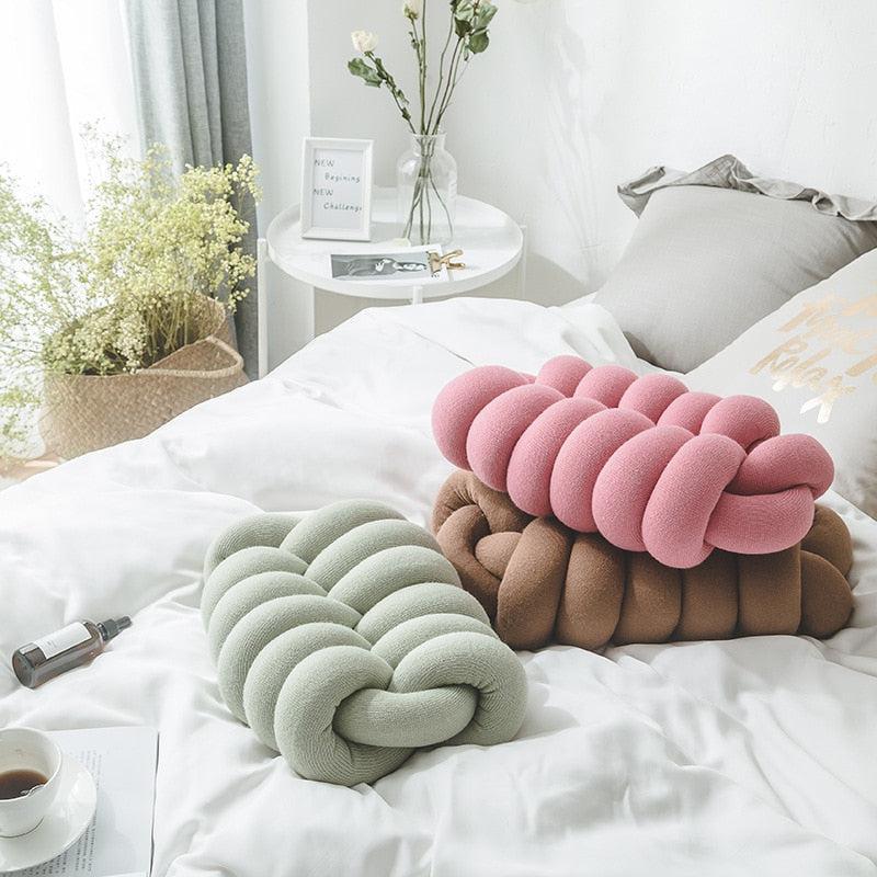Knotiva – Handgemaakt Knotenkussen van Acrylbreisel met Polyester