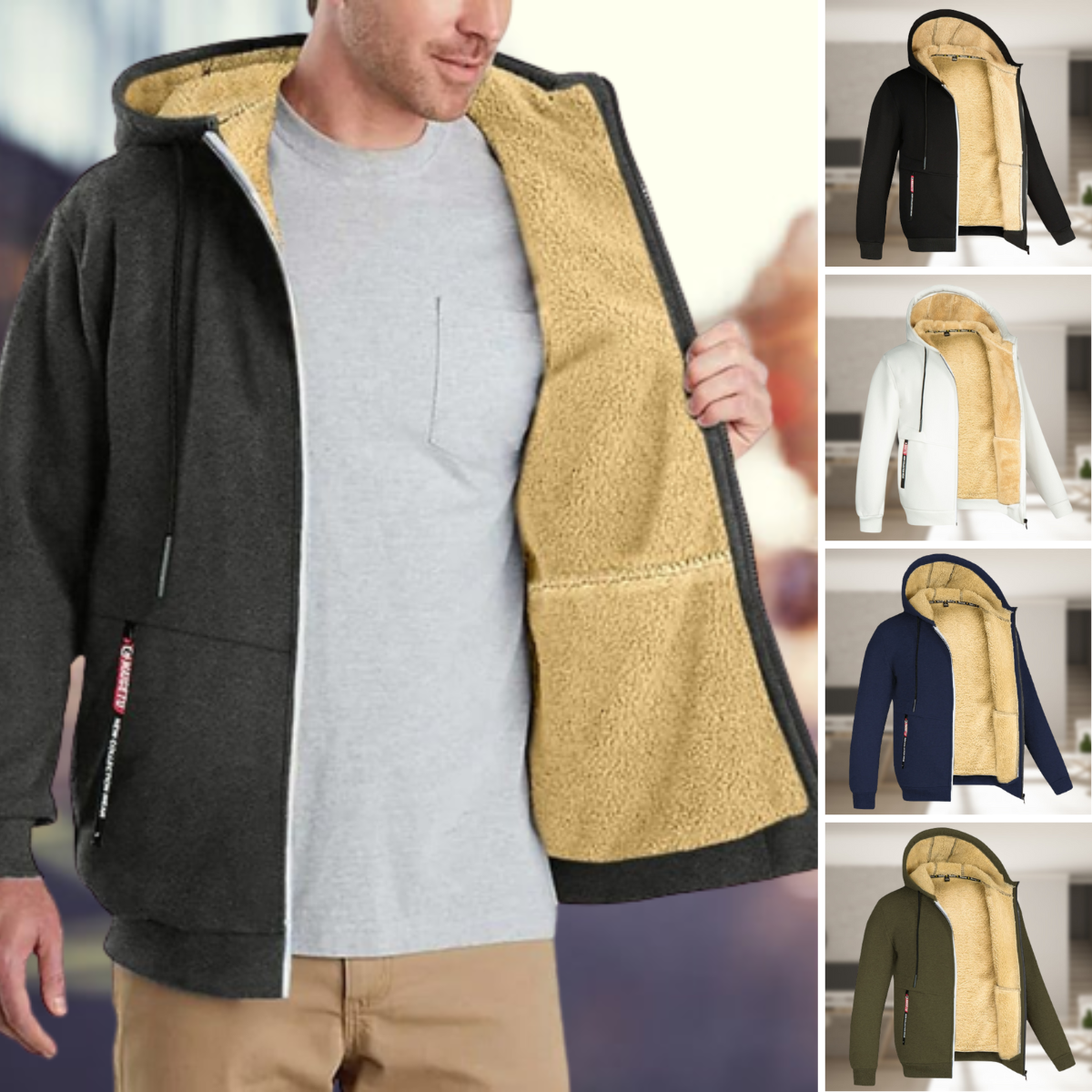 Revalki Casual Men's Vest with Hood